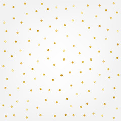 Confetti Polka Dot. Gold textured dots isolated