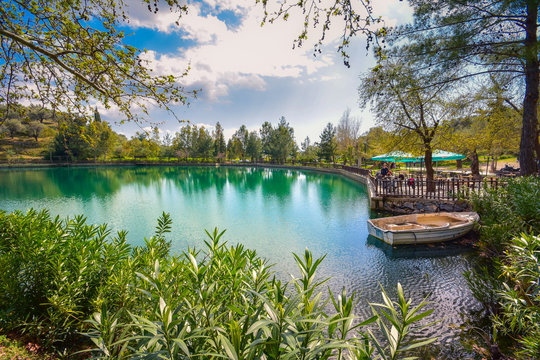 Lake of Zaros at spring, Crete, Greece.
