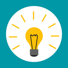Light bulb icon idia concept