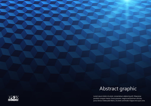 Abstract perspective background with cubes. Eps10 Vector illustration.