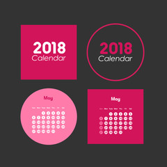 Template of calendar for May 2018