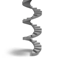 Poster Concrete spiral staircase, 3D illustration