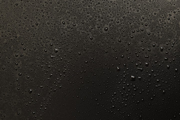 water drops on black background. Macro. - obrazy, fototapety, plakaty