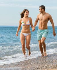 Adult couple on the beach