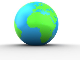 3d earth globe with