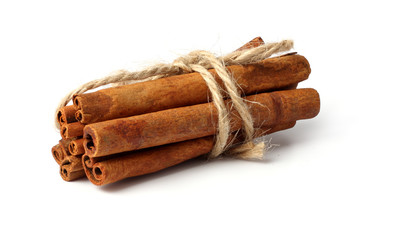 cinnamon isolated on white background