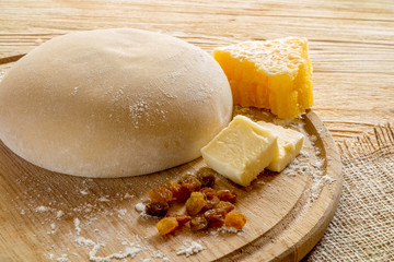 Ingredients for cooking dough, sweet baking.