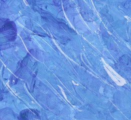 Hand painted abstract watercolor background in blue shades