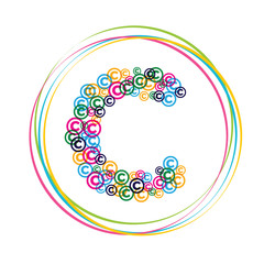 Abstract infringement symbol of copyright