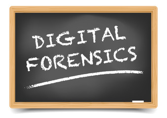 Obraz premium Blackboard Digital Forensics