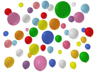 風船　パーティーイベント　3Dイラスト