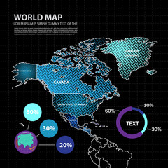 map infographic design template