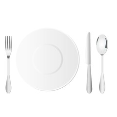 Setup dish on table include fork, spoon, knife