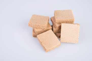 wafer or wafer biscuit on the background.