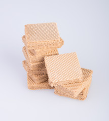 wafer or wafer biscuit on the background.