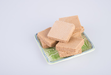 wafer or wafer biscuit on the background.
