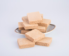 wafer or wafer biscuit on the background.