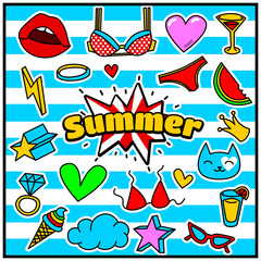 Fashion Summer Patch Badges