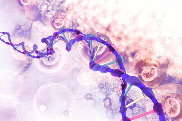 Dna structure on scientific background
