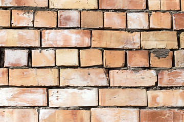 Fototapeta premium Brick wall on a construction site as a background