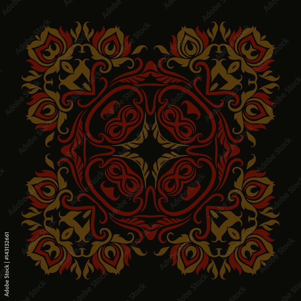Aufkleber floral texture for design vector damask pattern element. element design ethnic. oriental pattern. a 