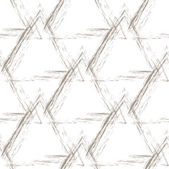 Fototapety  Jednolity wzór piramidy stylizowane beżowy grunge na białym tle. Streszczenie wektor nowoczesne tapety. Może być stosowany do projektowania graficznego, wypełniania wzorów, pakowania, odzieży, drukowania na powierzchniach.