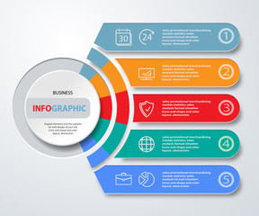 Infographics web marketing icons for layout, diagram, annual report, design. Business concept options. Illustration vector.