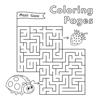 Cartoon Ladybug Maze Game