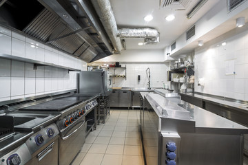 Modern kitchen in the restaurant