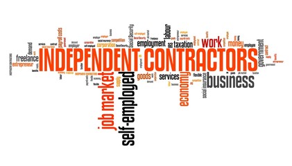 Independent contractors - word cloud