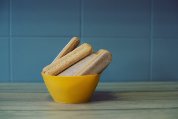 Traditional italian cookie savoiardi