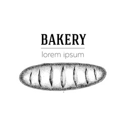 vector logo template with loaf, bread. Can be use for bakery, pastry shop, restaurant, menu and cafe