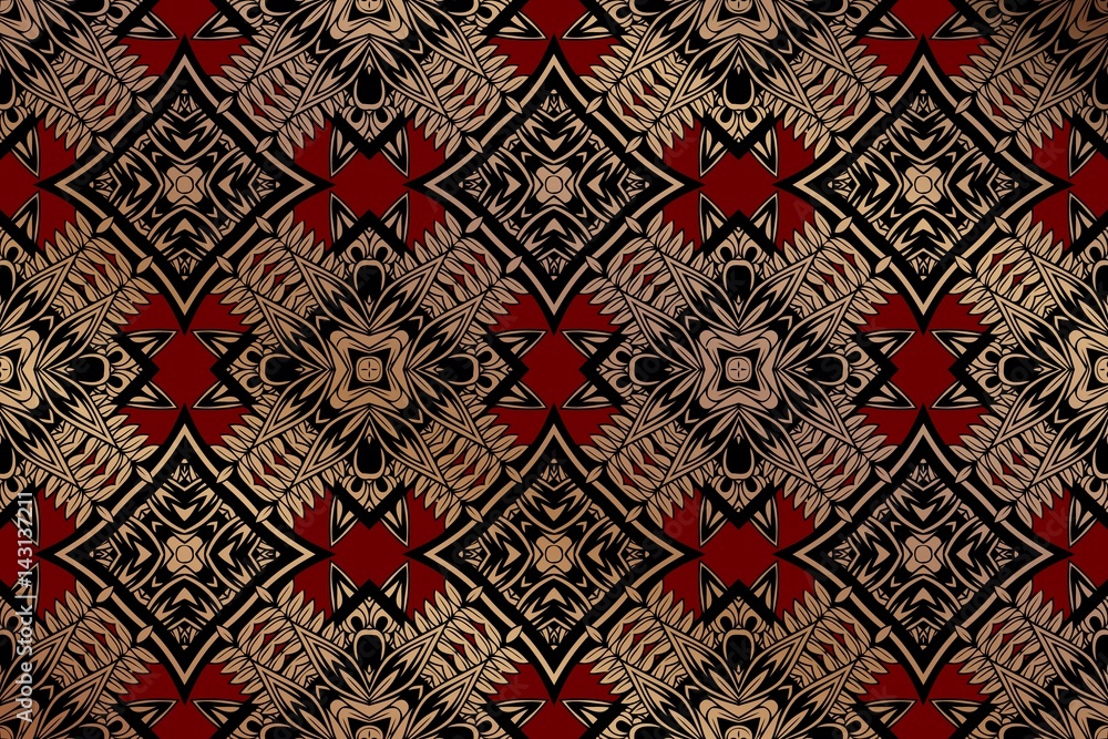Aufkleber on an abstract background texture vintage color embossed openwork pattern of geometric elements of t