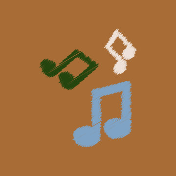flat vector icon design collection music note