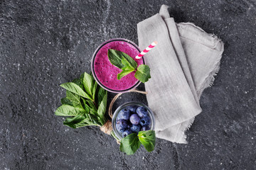 Blueberry smoothie healthy snack