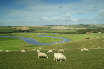 River Cuckmere, East Sussex, England, Uk