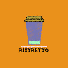 flat vector icon design collection ristretto to go