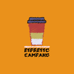 flat vector icon design collection espresso campano to go