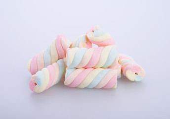 marshmallows or marshmallows candy on the background.