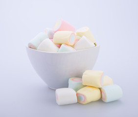 marshmallows or marshmallows candy on the background.