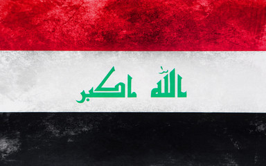 Flag of Iraq with vintage