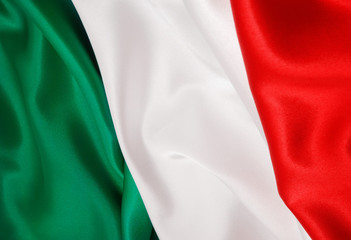 Italy Flag silk fabric background