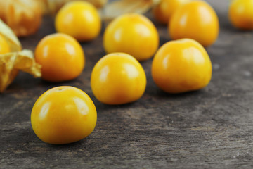 Fresh golden cape gooseberry, physalis