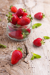 Fresh ripe strawberries. Summer concept