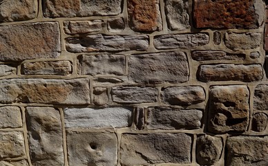 Square stone wall texture - slate rock background