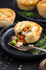 chicken and vegetables pot pies