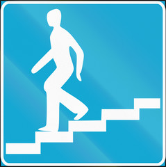 Road sign used in Estonia - Pedestrian underpass