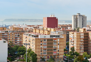 High-rise buildings of Alicante city. Costa Blanca. Spain