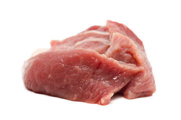 raw meat isolated on white
