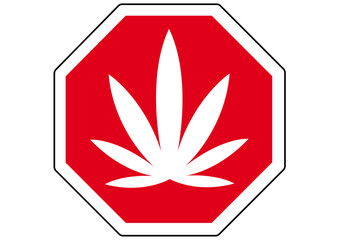 Stoppschild Marihuana